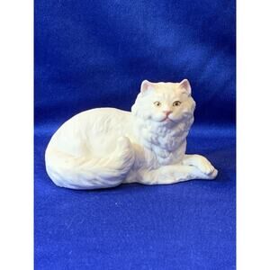 Princeton Gallery Bisque Porcelain Long Haired White Cat